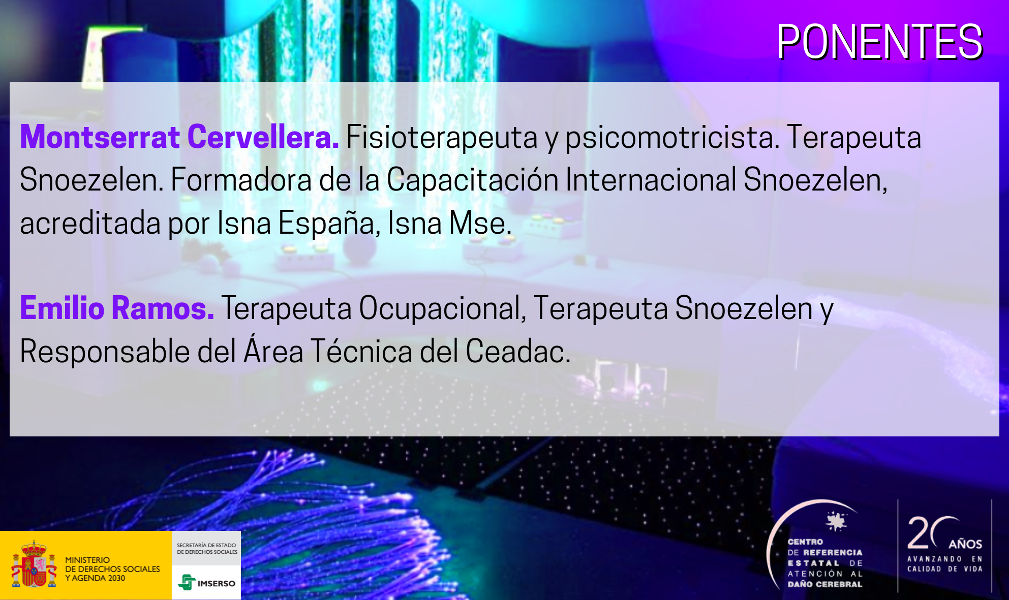 Información sobre los ponentes de la Jornada